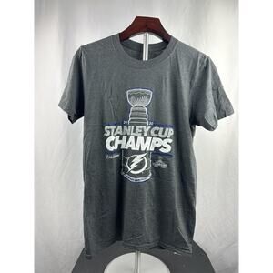 NWT Tampa Bay Lightning T-Shirt Men’s Gray Fanatics Stanley Cup NHL Hockey